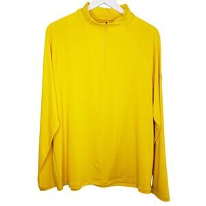 NWT G/FORE Luxe Golf Mid-Layer 1/4 Zip Pullover Long Sleeve Yellow Men's Large
